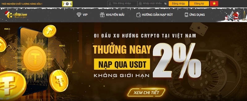 Vào trang chủ vào tạo tài khoản