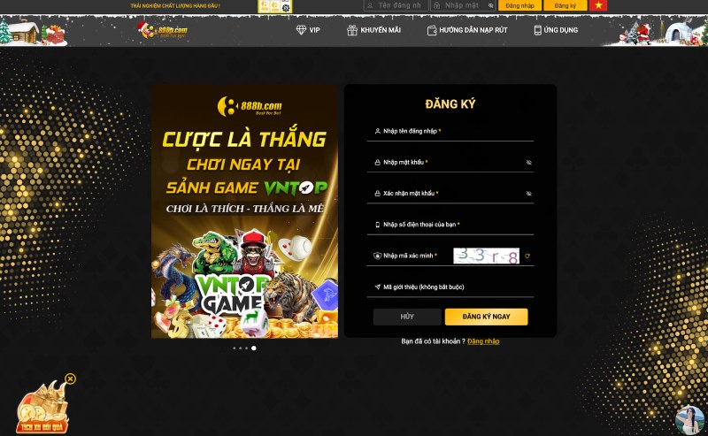 Câu hỏi thường gặp 888B liên quan đến thao tác đăng ký 