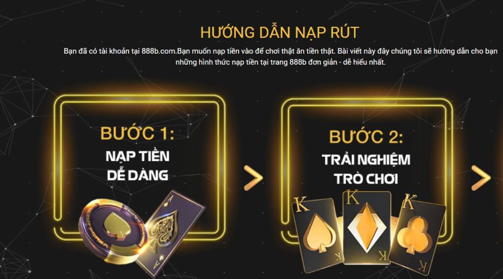 Các điều kiện nạp tiền 888B đối với thành viên nhà cái? 